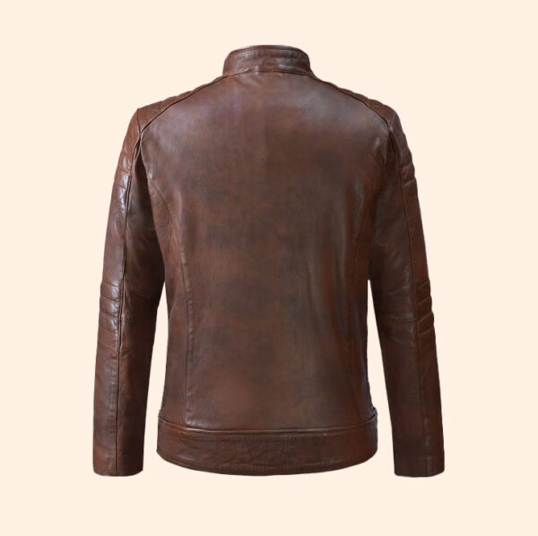 Brown Biker Leather Jacket