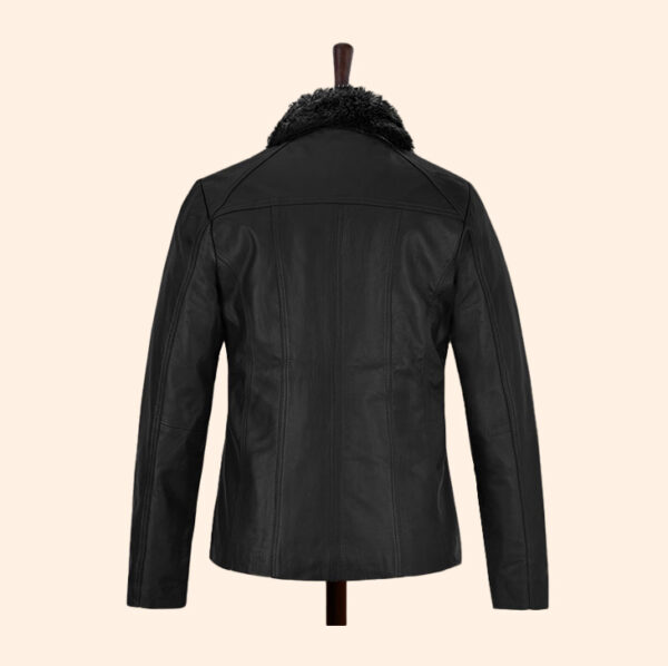 Fur Collar Leather Jacket