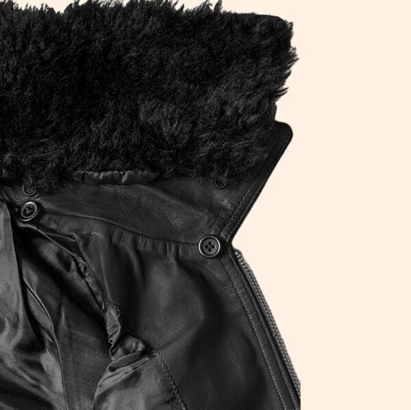 Fur Collar Leather Jacket