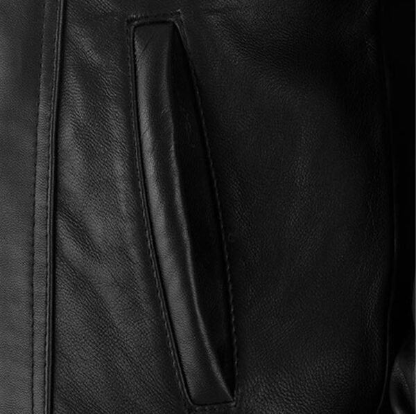 Jaxfo Leather Sherpa Jacket Black 05