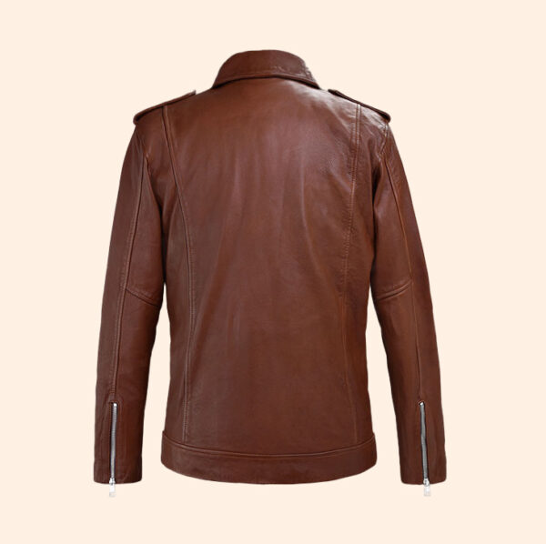 Tan Biker Leather Jacket