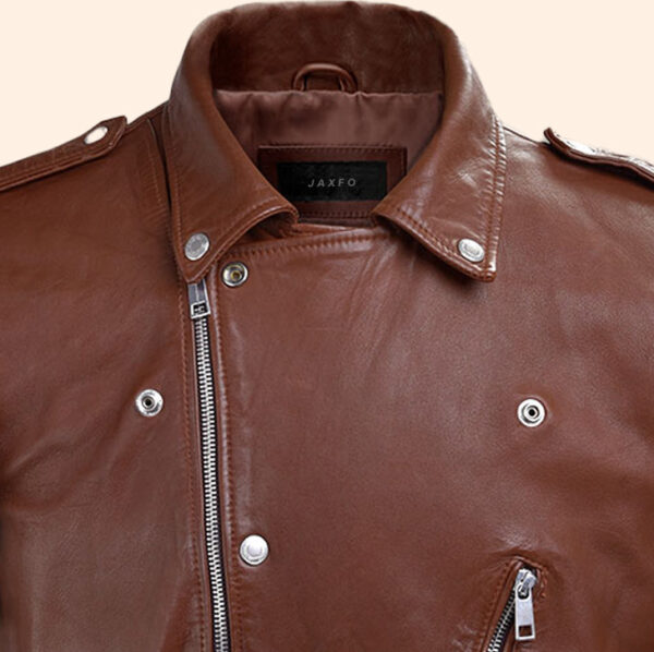 Tan Biker Leather Jacket