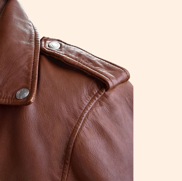 Tan Biker Leather Jacket