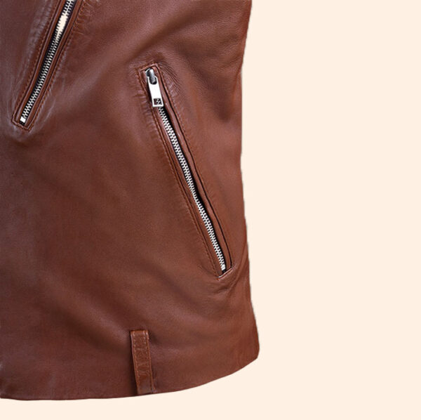 Tan Biker Leather Jacket